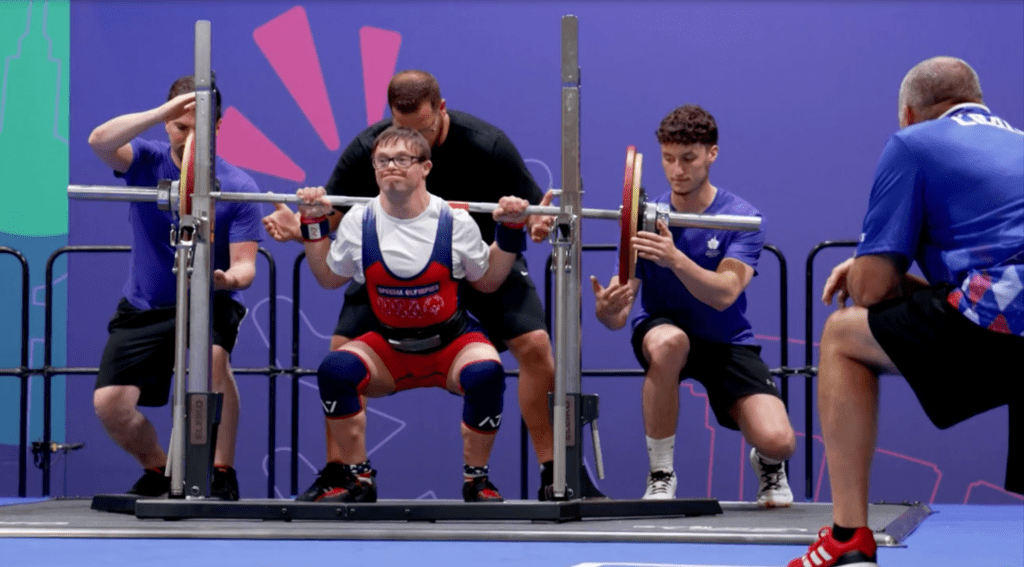 Power lifter at the Special Olympics World Games Berlin